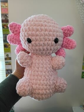 Plush Pink Axolotl Stuffed Animal - Soft Cuddly Toy